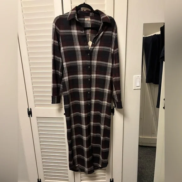 NWT Faherty Long Sleeve Legend Plaid Sweater Dress - MEDIUM - Picture 6 of 12